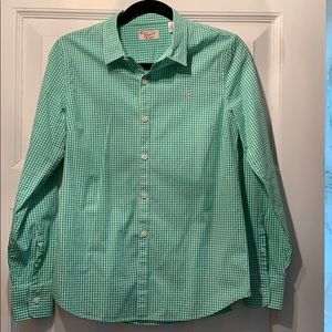 Penguin by Munsingwear 100% cotton gingham blouse